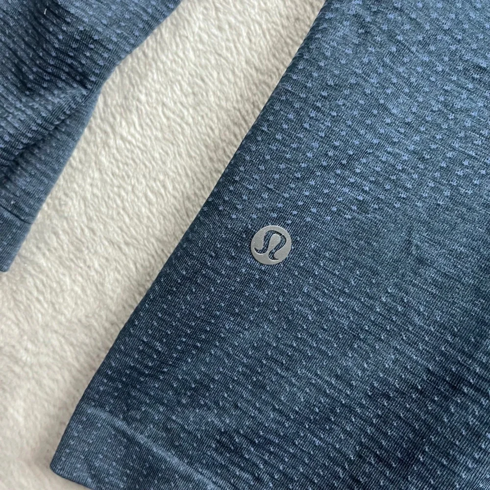Lululemon Mens Metal Vent Tech Half-Zip Pullover Blue Heathered Size XL